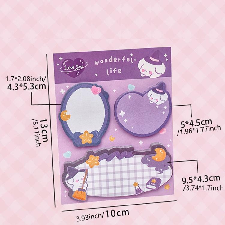 60 Sheets Funny Animal Note Pad Adhesive Notes Paper Pocket Memo Pad Reminder On Book Journal Notebook Planner Calender