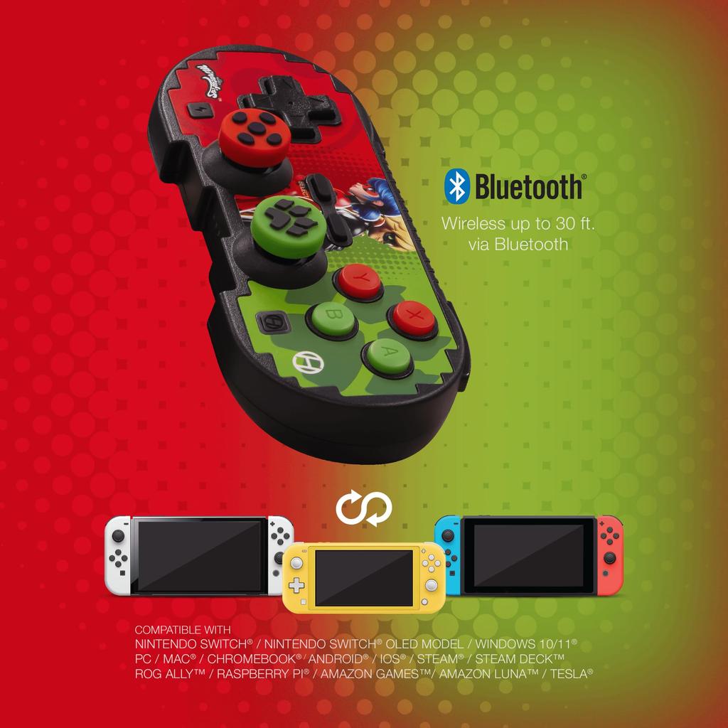 Hyperkin Pixel Art Bluetooth Wireless Game Controller Retro Special and Turbo Function Official Miraculous Cat Compatible with Nintendo Switch and iOS