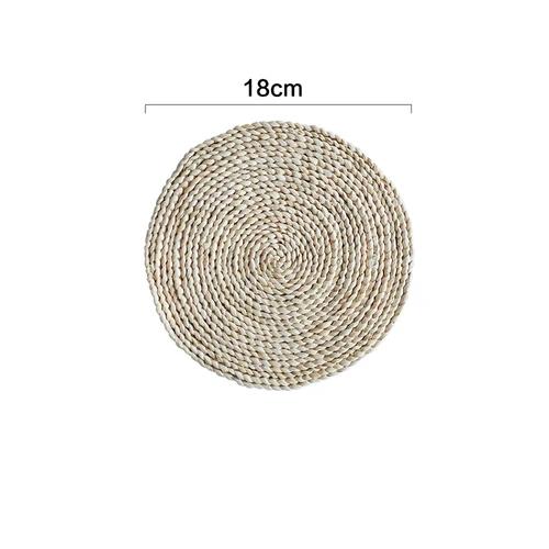Creative Corn Fur Woven Table Mat Insulation Pot  Round Coaster Coffee Drink Tea Cup