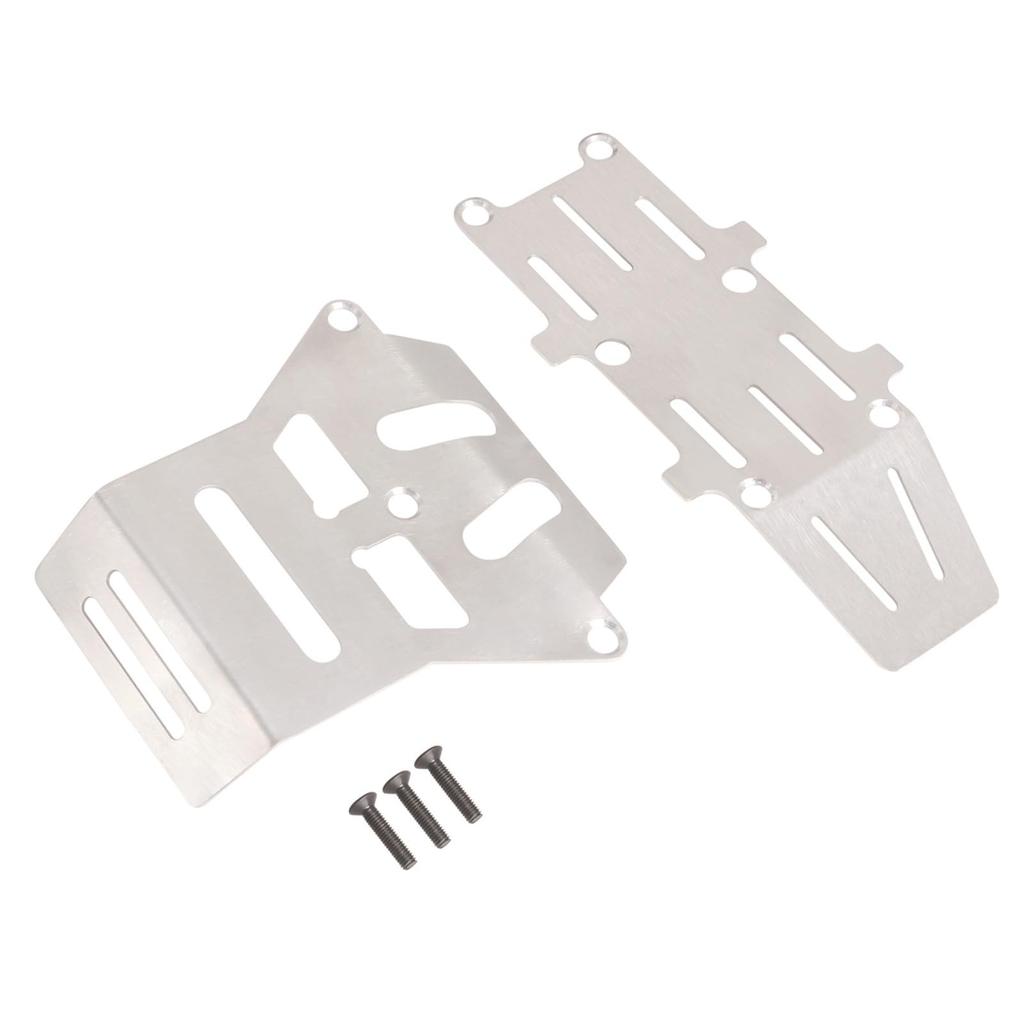 XBERSTAR RC Chassis Armor for Tamiya 1/10 Hornet EVO RC, Front and Rear Chassis Guards, Stainless Steel Skid Plates