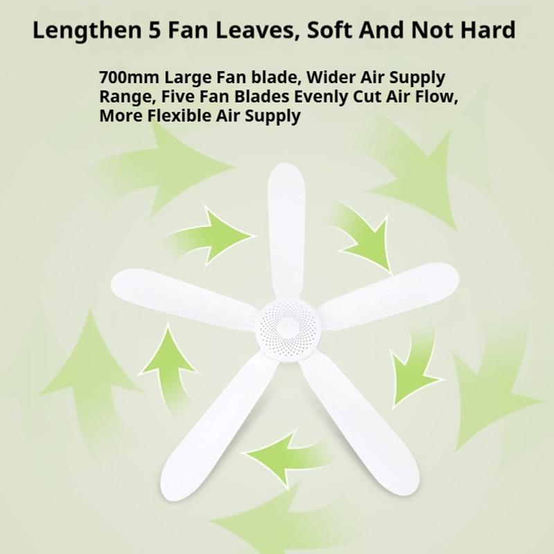 220V AU/EU/UK Silent 5 Leaves Ceiling Canopy fan with 1.8m switch Hanging Fan for Camping Bed Dormitory Tent  celling fan