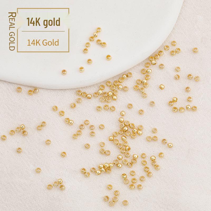 14K Gold Filled Perlenklemme mit Farberhalt, 2mm Schmuckherstellungszubehör