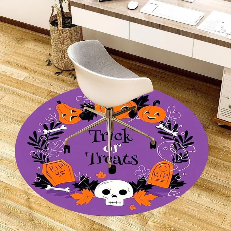 1pc Carpet Chair Mats Halloween Trick or Treats Perfect for Decorating Chairs, Polyester Carpet, for Living Room.YDT626