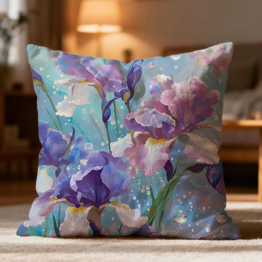 

Fashion I-IIris Cushion Cover Soft Washable Pillow Case Multi-Scene for Couch Bed Travel Office Use 30cmx30cm