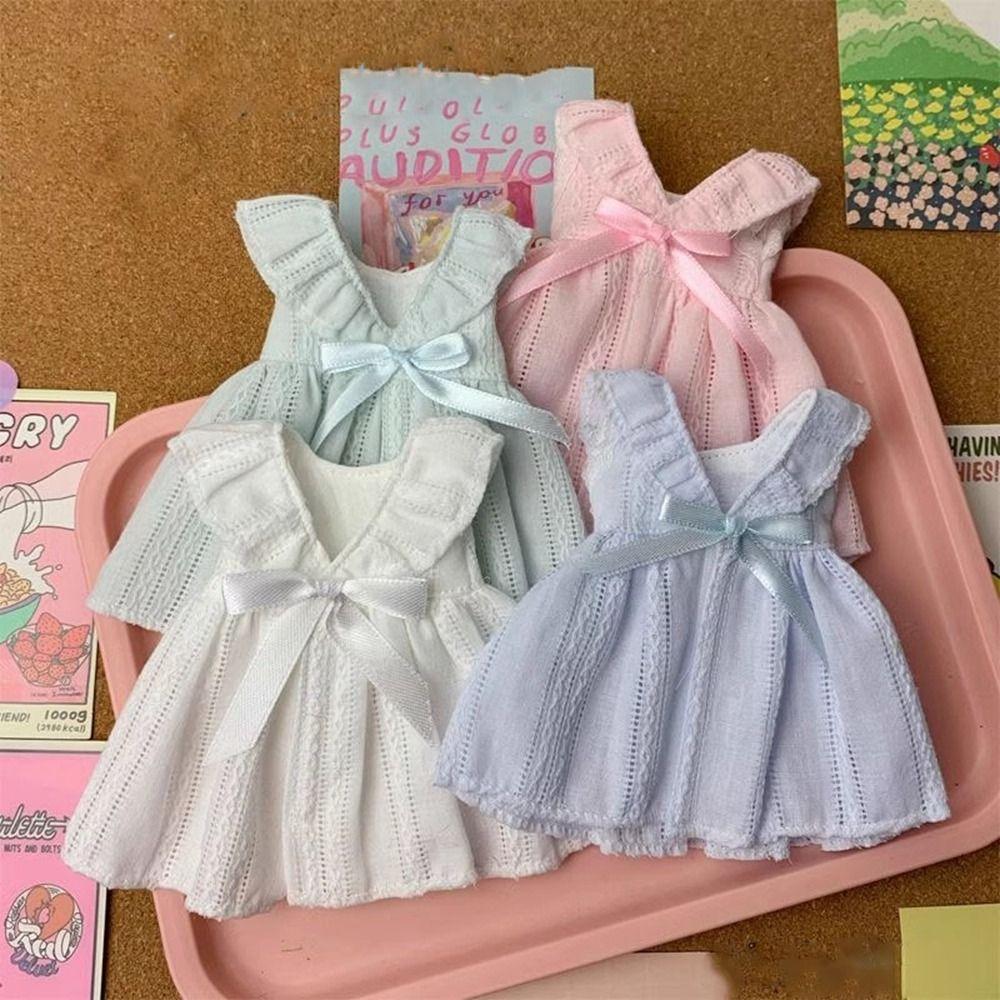 Mini Long Sleeveless Dresses Handmake Floral Print Skirt for 1/6 BJD 30cm Dolls