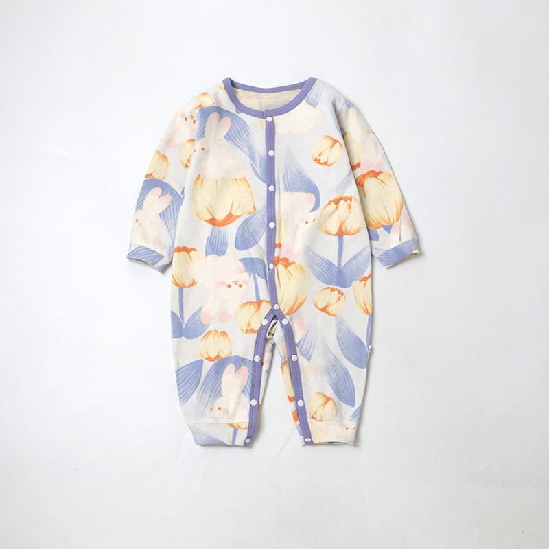 Unisex Baby Wool-Silk Romper: Warm, Padded Autumn-Winter Crawling Suit for Newborns