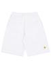 GRAVER [Unisex] Flower Embroidery Bermuda Training Half Pants_Melange White
