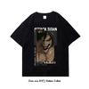 Herren T-Shirts Hip Hop Streetwear Japanischer Anime Druck Übergroße Oberteile Harajuku Baumwolle Sommer Kurzarm T-Shirt