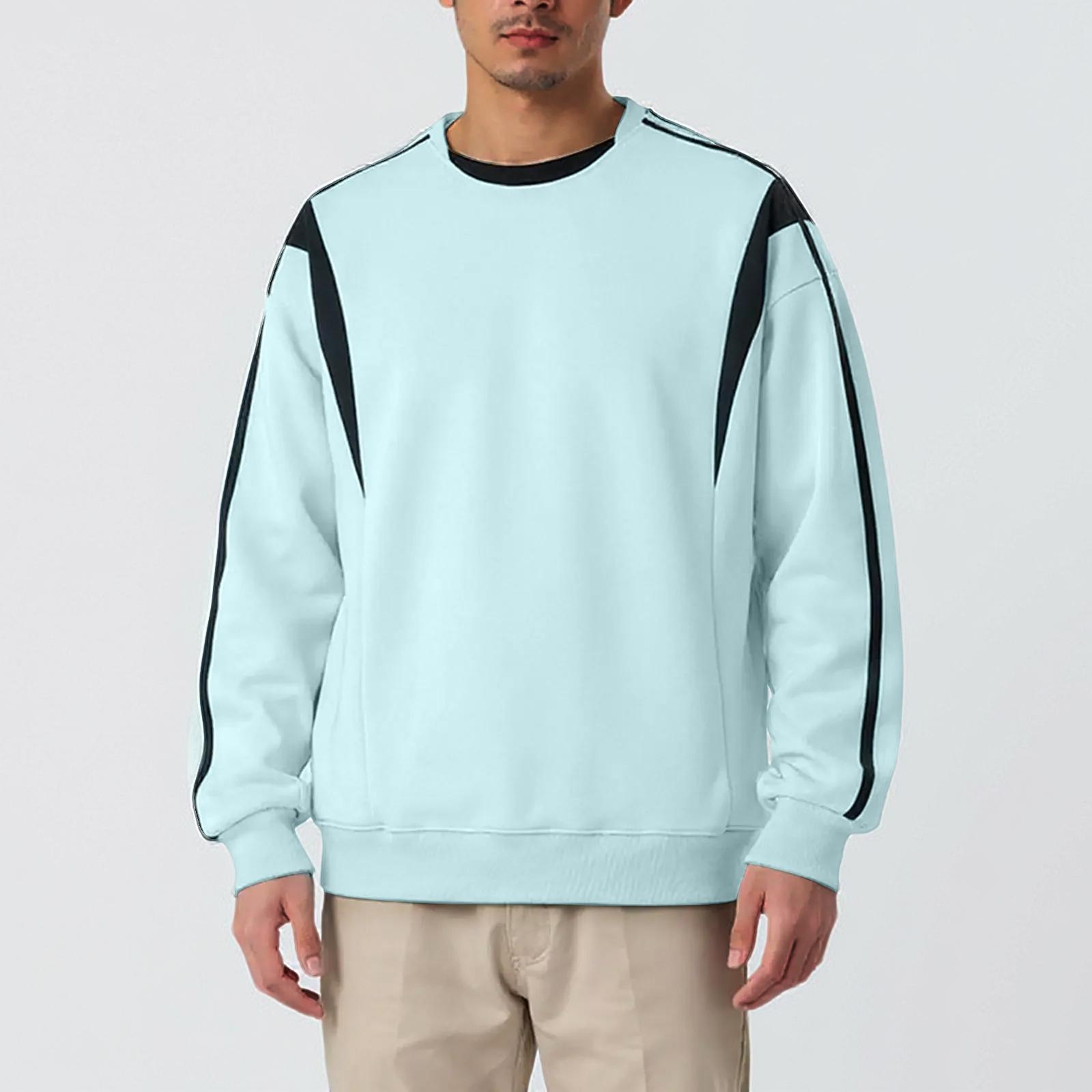 

Men s Hoodie Loose Casual Long Sleeved Round Neck XXXL