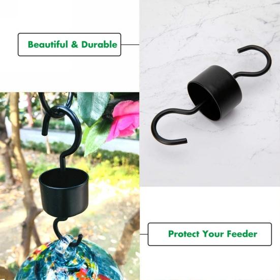 Paint Glass S Hook Hanging Feeding Port Hummingbird Feeder with Perch