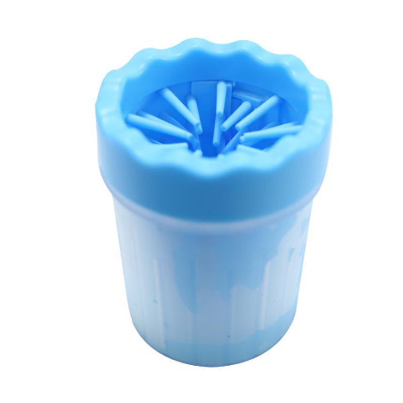 

Pet Supplies Foot Washing Cup: Portable Dog Foot Scrubber and Cleaner Small Blue