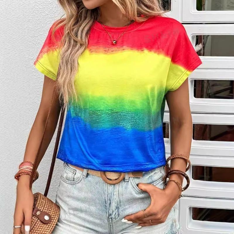 Tricou de damă la modă cu imprimeu retro cu leopard, imprimat 3D, de vară, cu gât rotund și mâneci scurte, topuri largi casual, haine supradimensionate