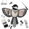 Kit de Costura Organizador de Pássaro de Feltro DIY, Bolsa Artesanal Decorativa Portátil, Bolsa de Armazenamento Prática com Fenda para Tesoura e Almofada para Agulhas, Bordado