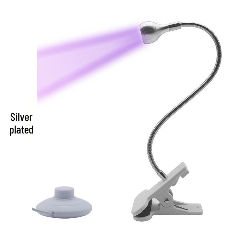 Foot-Controlled LED Gooseneck UV Nail & Phone Repair Lamp