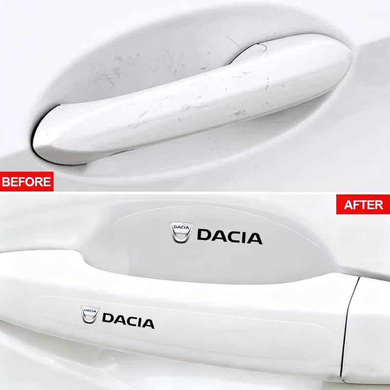 8Pcs Transparent Car Door Handle Wrist Sticker Protective Film Car Accessories For Dacia Bigster Spring Duster Sandero Jogger RS