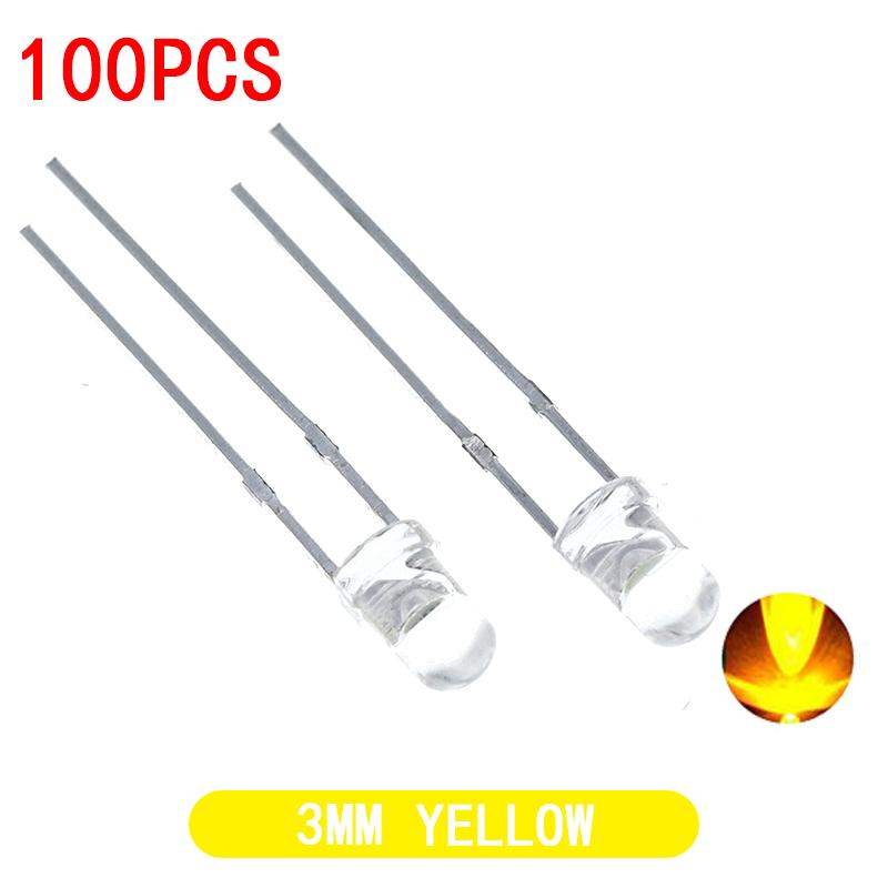 

F3 Ultra Bright 3MM Round Water Clear Green/Yellow/Blue/White/Red LED Light Lamp Emitting Diode Dides Kit