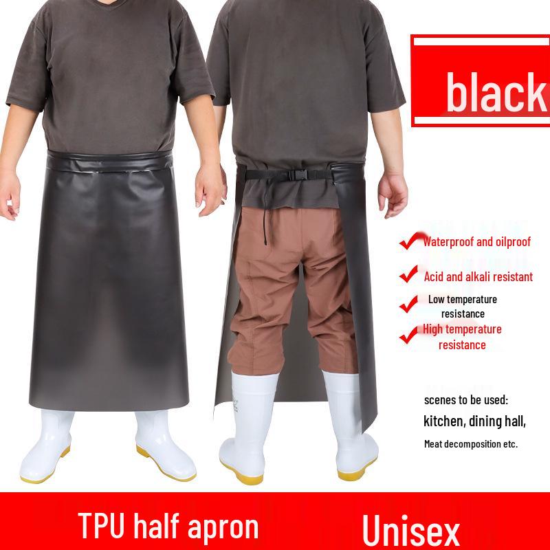 Eco-friendly, Odorless TPU Waist Apron - Waterproof, Oil- and Acid-Resistant, Durable, Unisex Kitchen Apron One Size