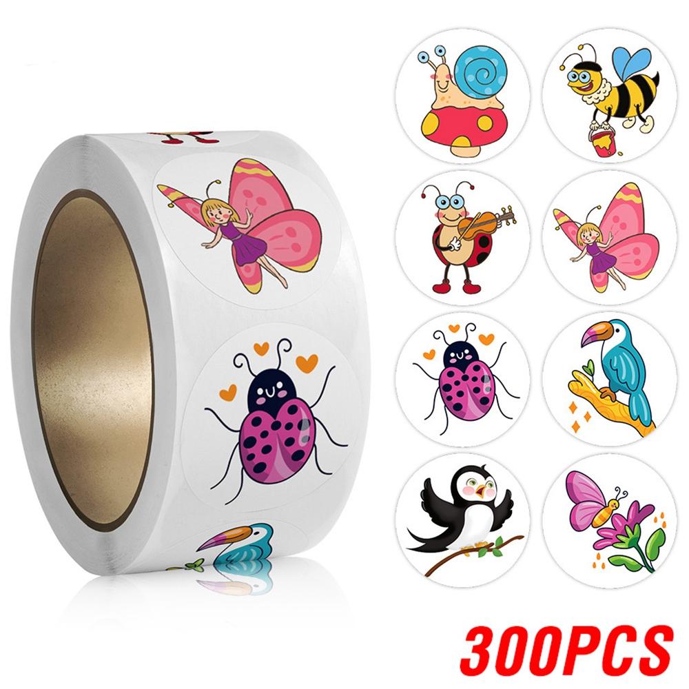 100-500pcs Cartoon Cute Sticker Children Reward Encouragement Sticker Birthday/holiday Party Gift Packaging Sealing Decor Lables