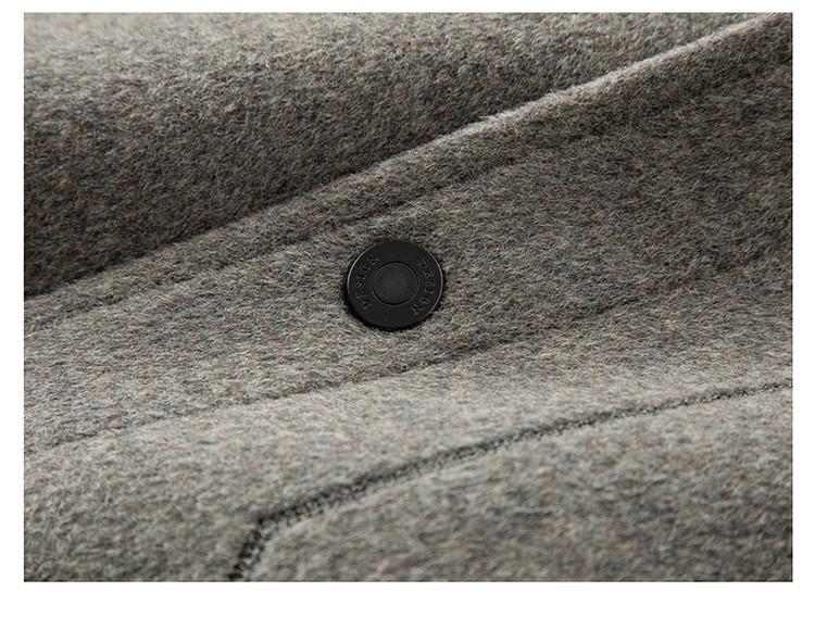 Hengyuanxiang Men's Wool-Down Detachable Jacket, 2025 Autumn Casual Lapel Coat