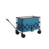 Chariot pliable, chariot de jardin polyvalent robuste et pliable de 300 litres avec roues tout-terrain. Bleu .
