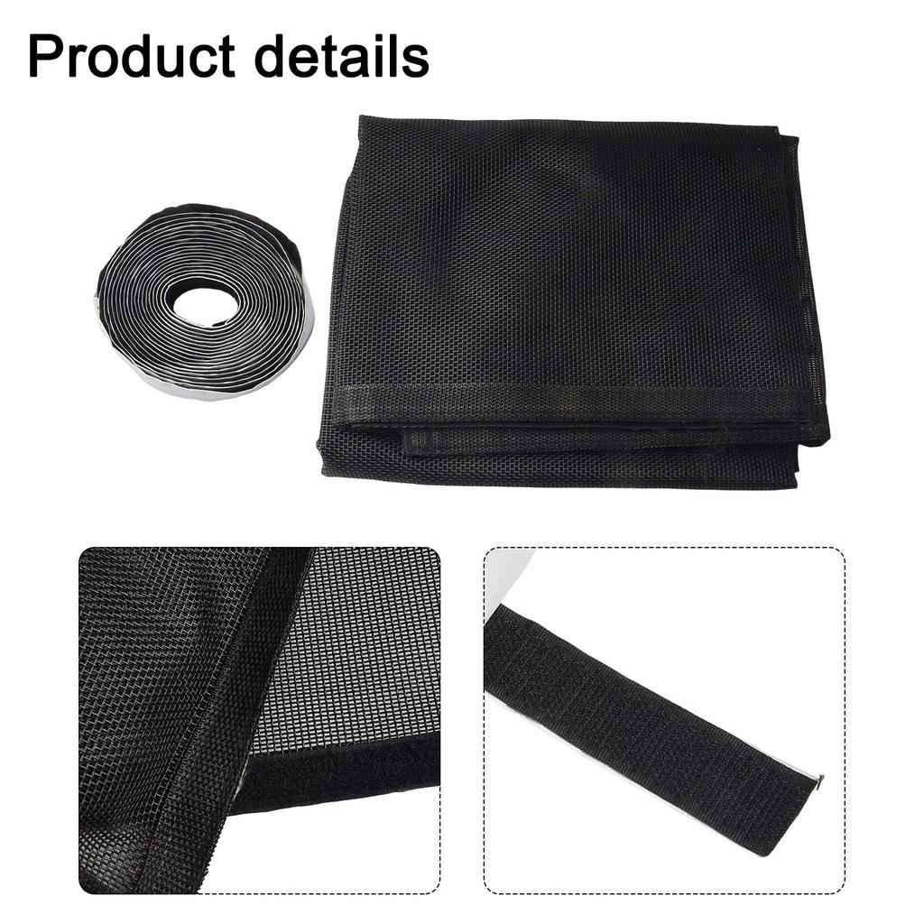 Baby Proof Fireplace Screen Mesh Cover  Superior Grip  Sturdy PVC Fabric  Keep Loved Ones Safe  Elegant Black Design