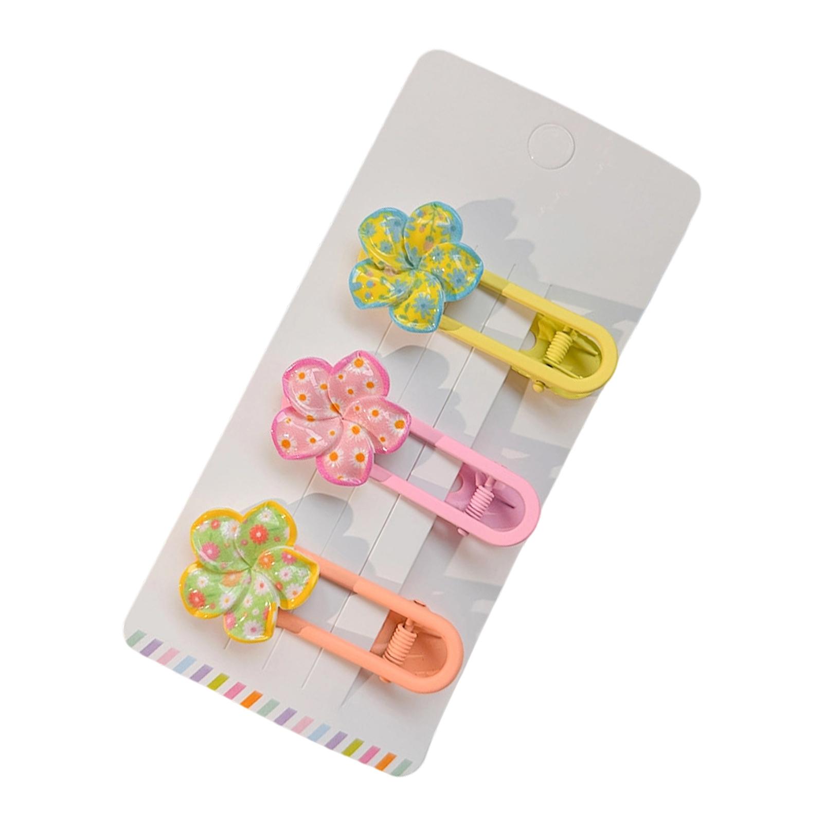 Unique Floral Hair Clip for 2000s Girls Side Clip Flower Barrettes Fun Casual Sweet Cool Photography Props D