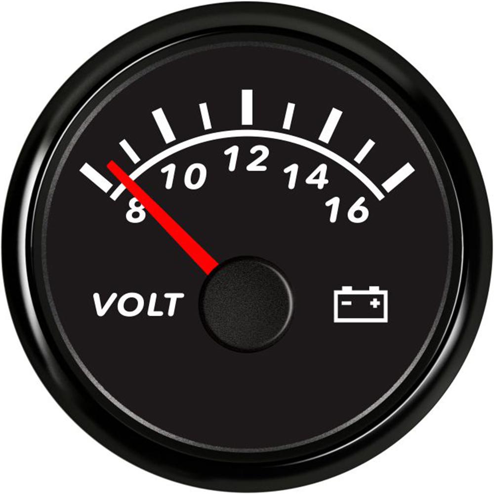 ELING Newest Waterproof Universal 52mm (2") Voltmeter Volt Gauge Meter with Red Backlight for Car Boat Yacht Truck