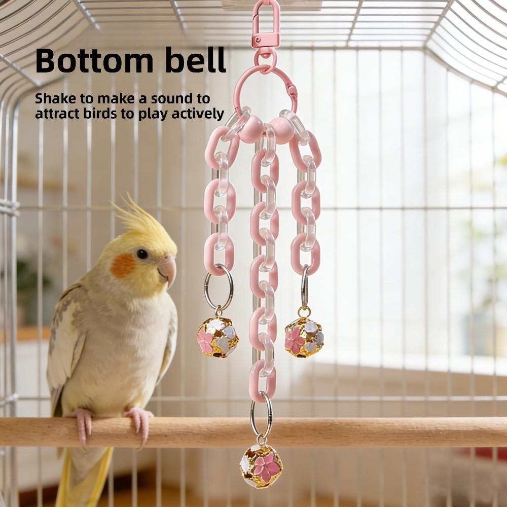 Wear-resistant Bird Chain Bells Toys Metal Bell Teeth Grinding Toy  Small Pet Bird
