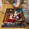 Christmas Rug  Santa Playroom and Bedroom Plush Carpet Non-slip  Soft Play Mat Bed Area Rug Parlor Decor