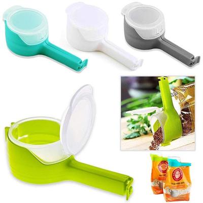 2PCS Food Storage Bag Sealing Clips Plastic Cap Sealer Clip with Pour Spouts Snack Candy Storage Fresh Clamp Kitchen Organizer