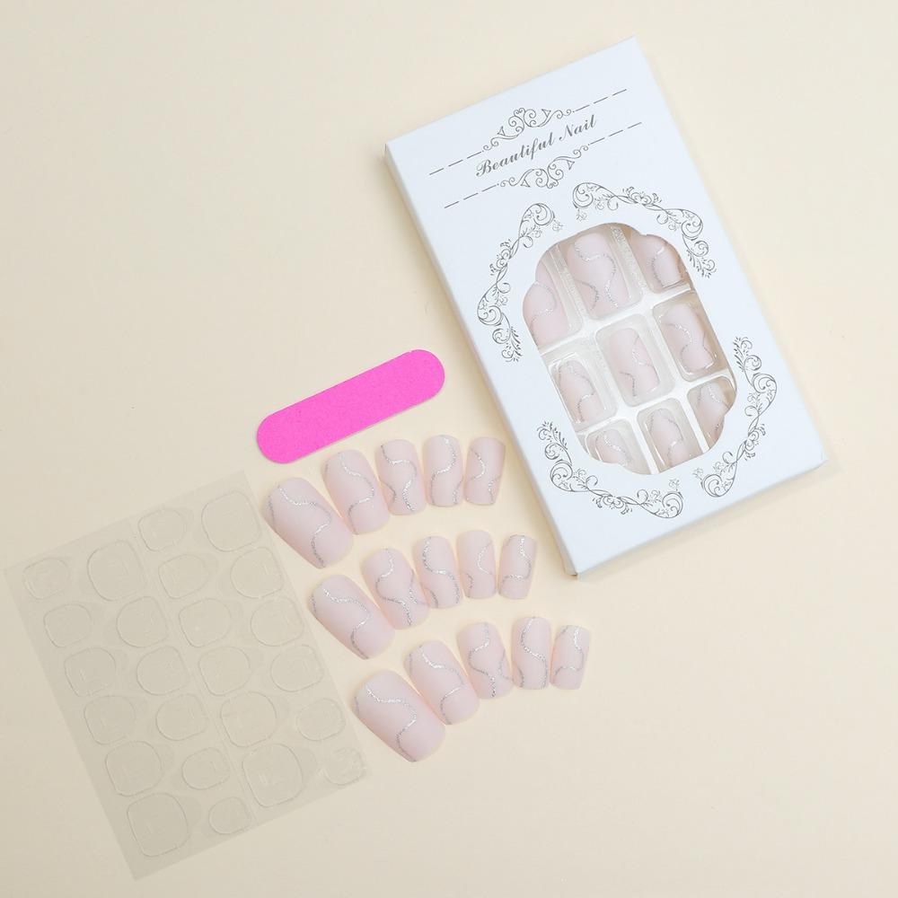 Manichiura purtabila Unghii false Acoperire completa Presa pe unghii Unghii false frantuzesti rezistente la apa Femei