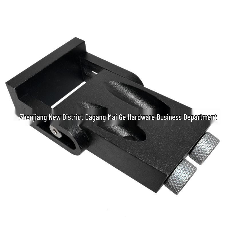 15° Angle Black Woodworking Hole Punch Locator & Oblique Hole Setter Tool for Wood Board Installation