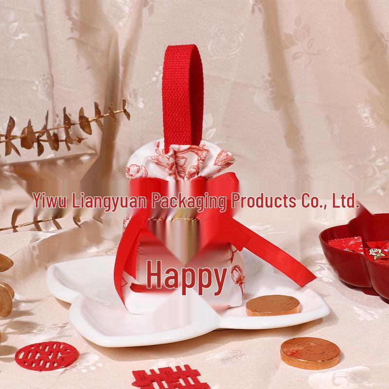 

Свадебные пакеты для конфет в китайском стиле и сумочки-бонбоньерки, не требующие складывания With Pearl Pin