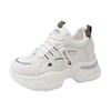 Women's White Platform Sneakers Breathable Mesh Running Shoes for Mujer Thick Bottom Non Slip Casual Sports Sandals Chaussure