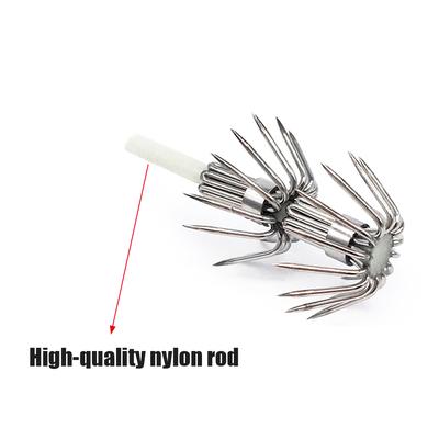 20PCS #2.0 #4.0 Luminous Squid Jig Hooks Wood Shrimp Jig Umbrella Hooks