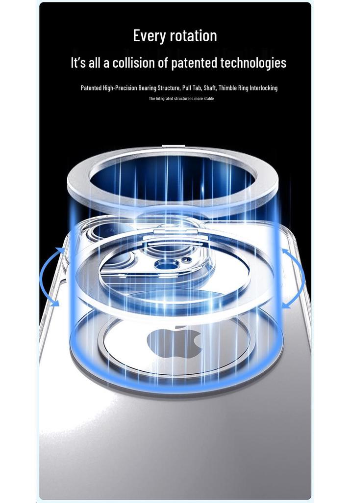 iPhone 17 Pro Case: 360° Rotating Magnetic, Transparent, Full Coverage, Anti-Drop Shell