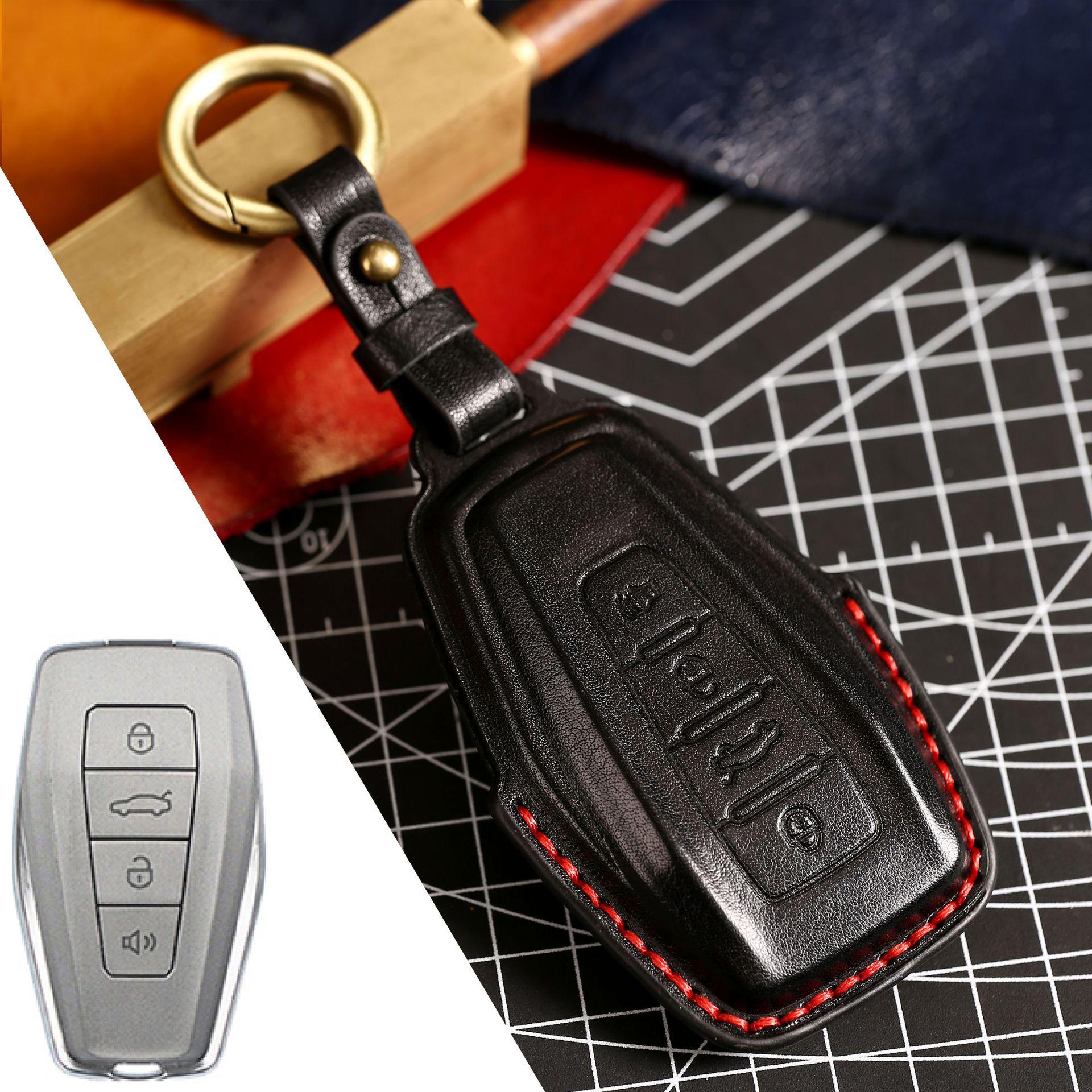 

Geely Key Cover: Genuine Leather for GL, Emgrand GS, Vision X6, Binyue, Binrui, Borui, Jiaji, Xingrui Bags. чёрный