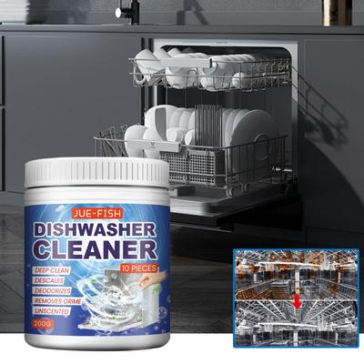 JUE-FISH Kitchen Remove Stains Scale Dishwasher Cleaning Tables Build Up and Odor Deodorizer Grease Dishwasher Cleaner Strong Oil Stain Removal