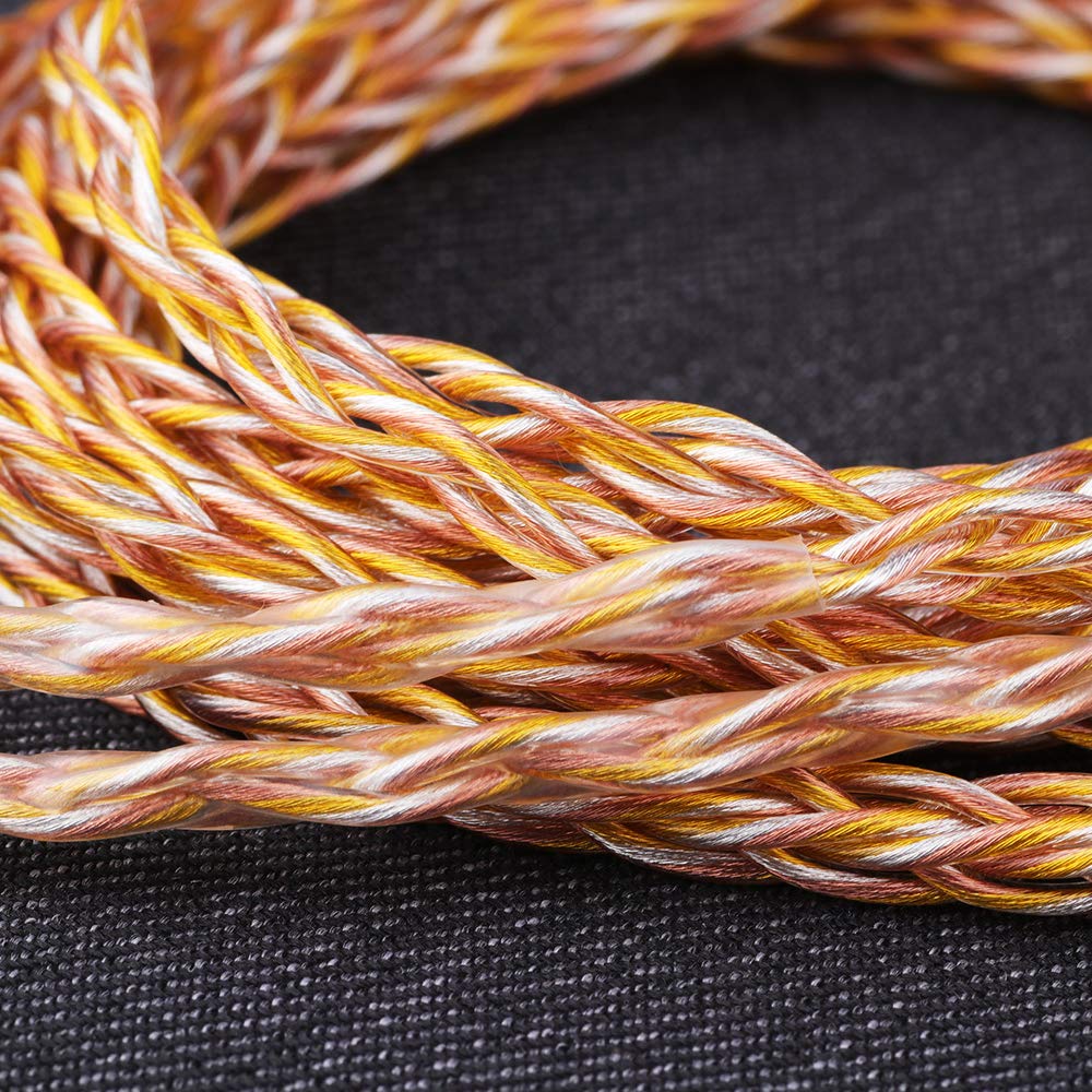 TRIPOWIN NUCOOL OFC Copper Braided Earphone Upgrade Cable 21-Core + 28-Core Silver-Plated (3.5mm-0.78mm 2-Pin, NUCOOL)