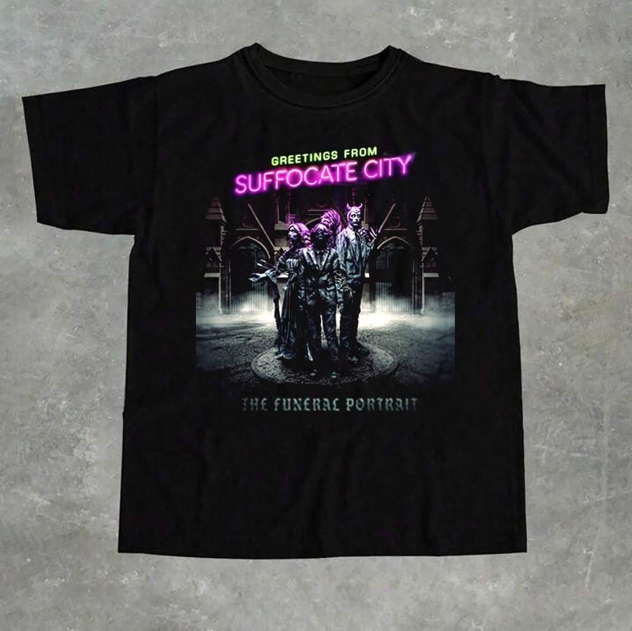 Футболка с изображением группы The Funeral Portrait, Футболка Suppocate City Funeral Port S-5XL Q4758 Унисекс футболка XXXL