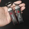Car PU Leather Keychain Car Carbon Fiber Leather For Mitsubishi Outlander Lancer EVO  ASX Pajeros Car Accessories