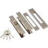 WEST Genuine Dimple Cylinder Universal Replacement Sliding Door Lock, Set of 5 Keys, Silver, 333-S2305-ST, 1 Set