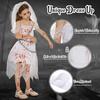 Costume Strega Fantasma Sposa di Halloween per Bambine con Pizzo Rete e Stampa per Festa Bambini