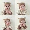 Keep Warm Knitted Beanie Hat Solid Color Baby Hat Cute Ear Protection Cap  Kids Boy Girl