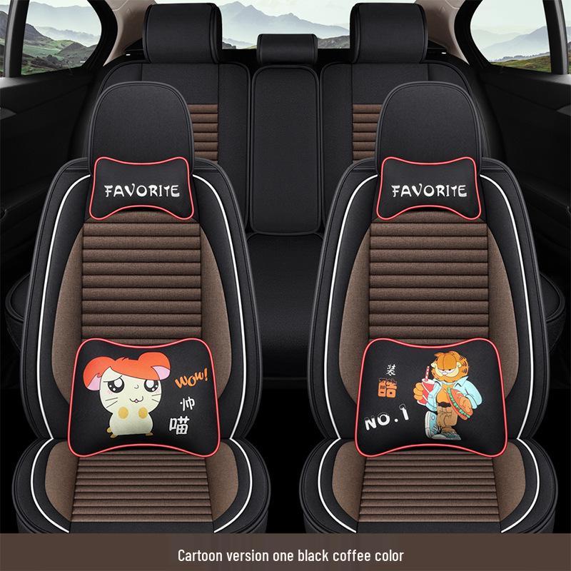 Citroen Car Seat Cushion - Versailles, C5, Elysee, Fukang, C4, Sega, C3-XR - Linen Seat Cover
