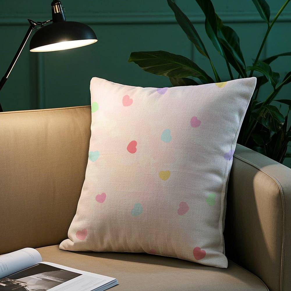 INS Fashion Love Pillow Case Plush Fabric Soft Pillowcase Double Sided Print Sofa Cushion Cover Throw