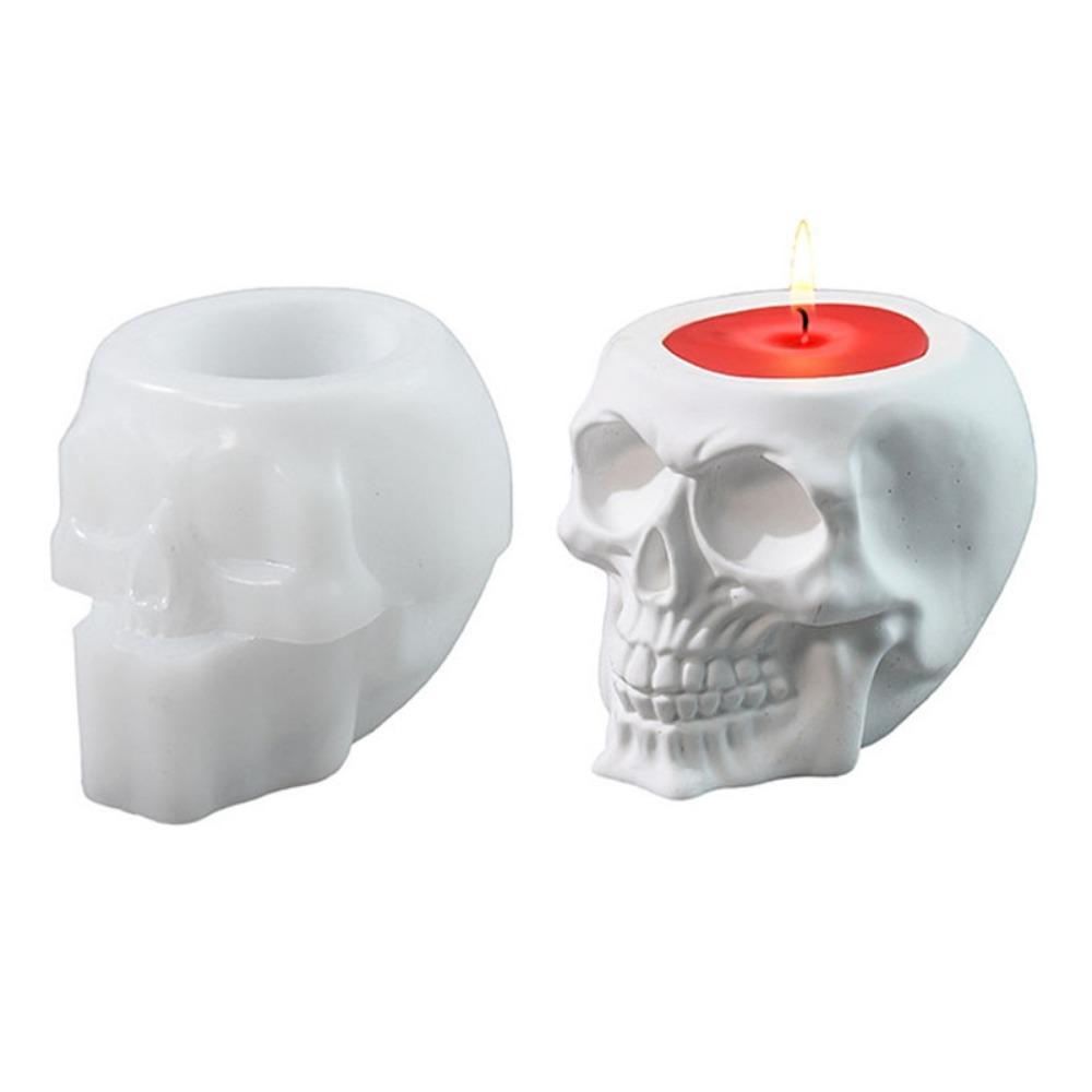 

DIY Skull Candle Jar Molds 3D Skull Resin Molds Halloween Candle Jar Mold Making Supplies