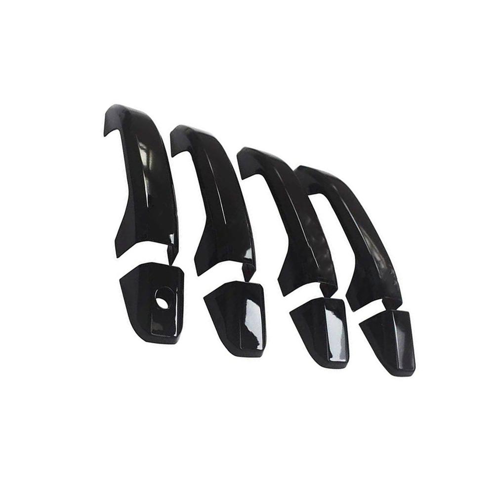 Door Handle Covers Glossy Black For 2014-20 Chevrolet Silverado+GMC Sierra 8pcs