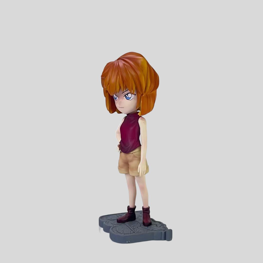 Conan GK Kid School Uniform Conan Figurine Decorative Item, Detective Boys Conan Ai Haibara Anime Figurine Model 14cm