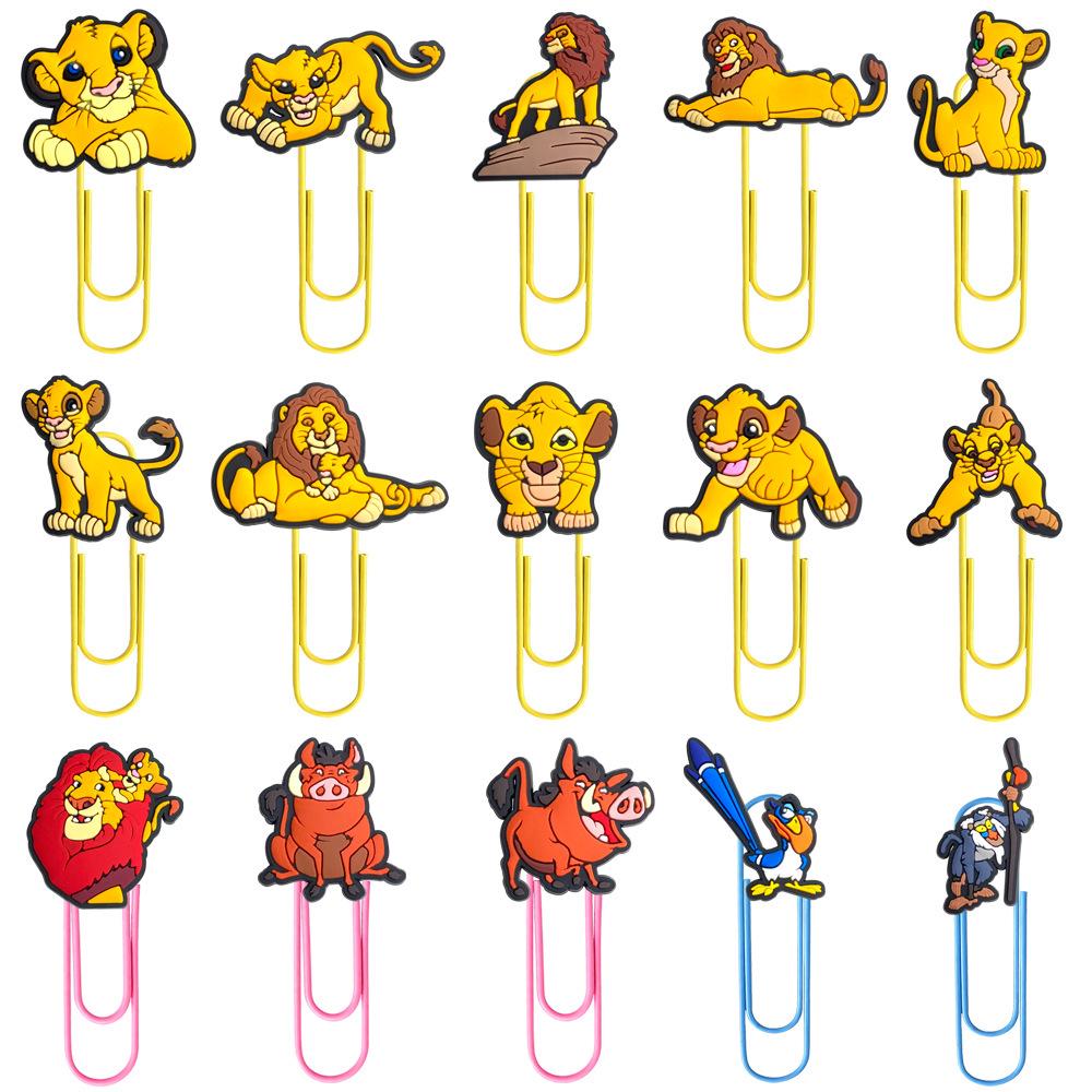 Colorful Lion King Cartoon Paperclip Bookmark for DIY & Office